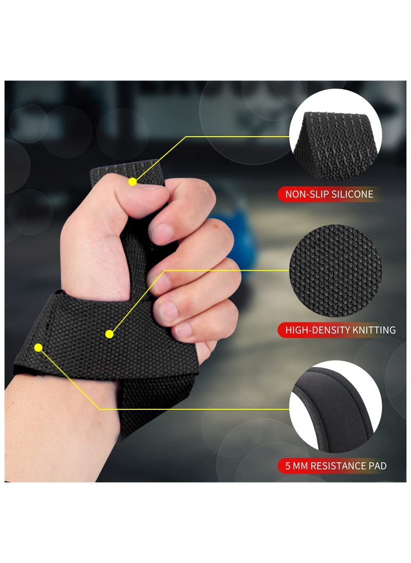 SKDK SKDK Cotton Hard Pull Wrist Lifting Straps Grips Band-Deadlift Straps with Neoprene Cushioned Wrist Padded and Anti-Skid Silicone - for Weightlifting, Bodybuilding, Xfit, Strength Training (Army Green)  - Image 2