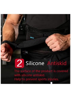 SKDK SKDK Cotton Hard Pull Wrist Lifting Straps Grips Band-Deadlift Straps with Neoprene Cushioned Wrist Padded and Anti-Skid Silicone - for Weightlifting, Bodybuilding, Xfit, Strength Training (Army Green)  - Image 5