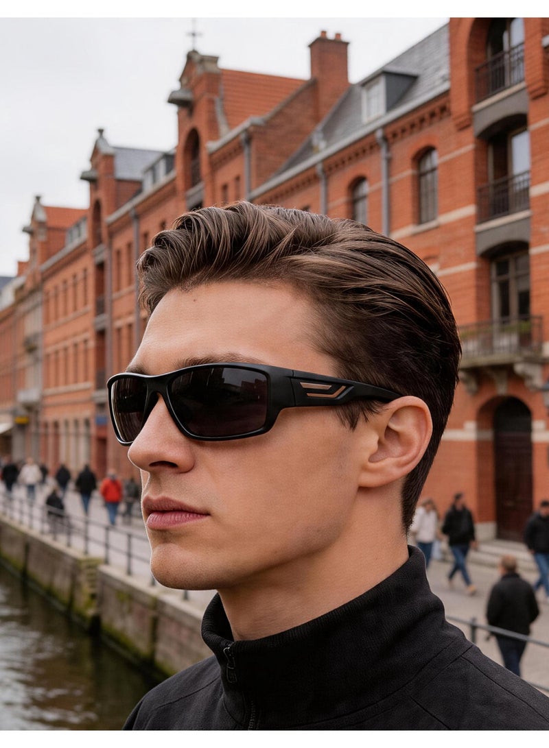 PUKCLAR Polarised Sports Sunglasses for Men Women - Lightweight TR90 Frame, UV400 Protection, Spring Hinges for Driving Cycling Running - Image 2