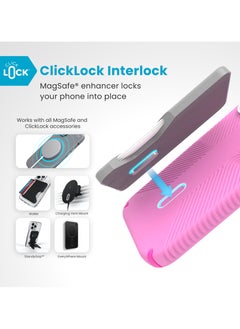 Speck Speck - Presidio2 Grip ClickLock Case with MagSafe for Apple iPhone 16 - True Pink  - Image 5
