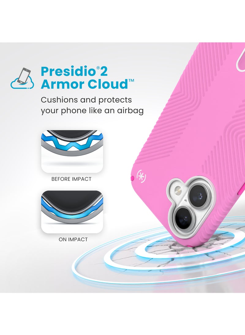Speck - Speck - Presidio2 Grip ClickLock Case with MagSafe for Apple iPhone 16 - True Pink - Image 1