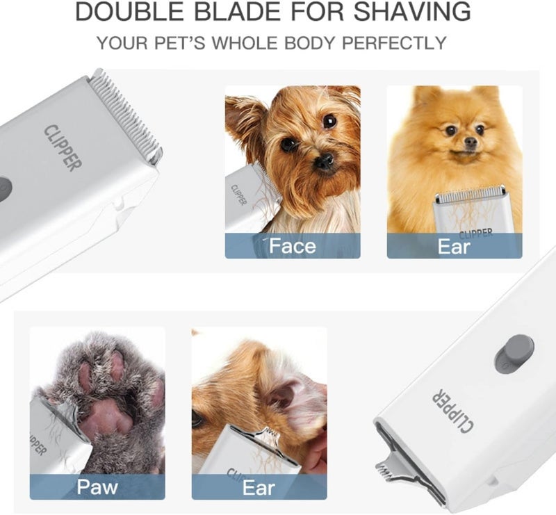 Grimgrow Dog Cat Home Hair Waterproof Clipper Portable Electric USB Rechargeable Pet Grooming Tools Low Noise Shaver Cordless Trimmer for Small and Large Pets - Image 5