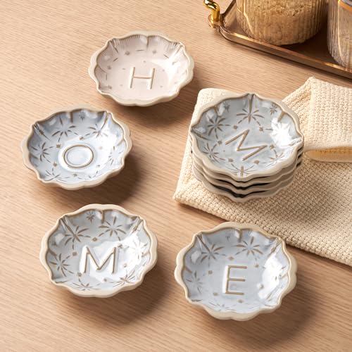 Meideal Ceramic Soy Sauce Dish, 2 Oz Beige Dipping Bowls Set, Small Serving Bowls, Set of 2 Mini Dip Plates for Side Dishes, Ketchup, Appetizer, Soy, Vinegar, Sushi, BBQ, Party, Condiments (I) - Image 5