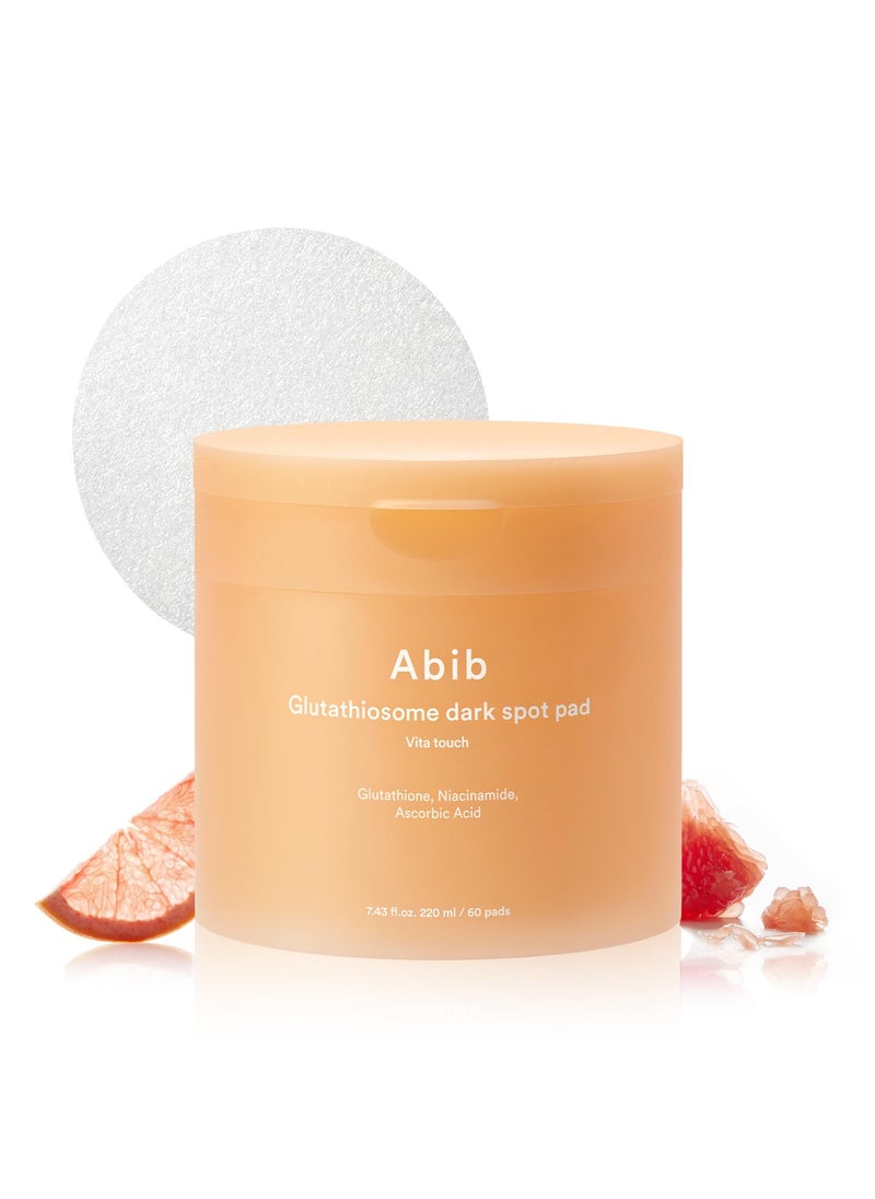 abib Abib Glutathiosome dark spot pad Vita touch 60 Pads  743 floz  Korean Skincare Dark Spot Hyperpigmentation Toner Pads for Sensitive Uneven Skin  Niacinamide Viatmin C 