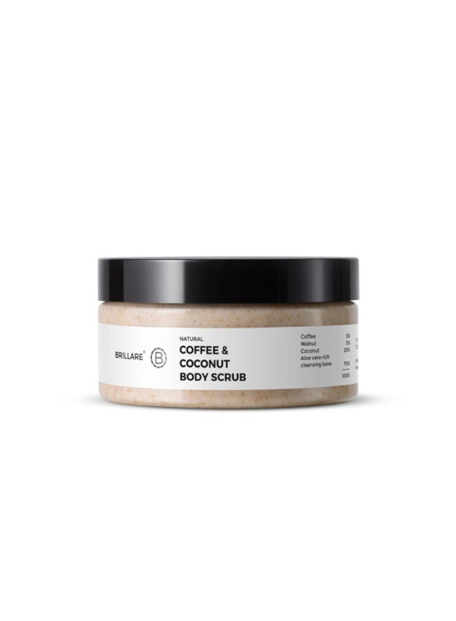 BRILLARE Coffee & Coconut Body Scrub Energized & Moisturised Skin - Image 1