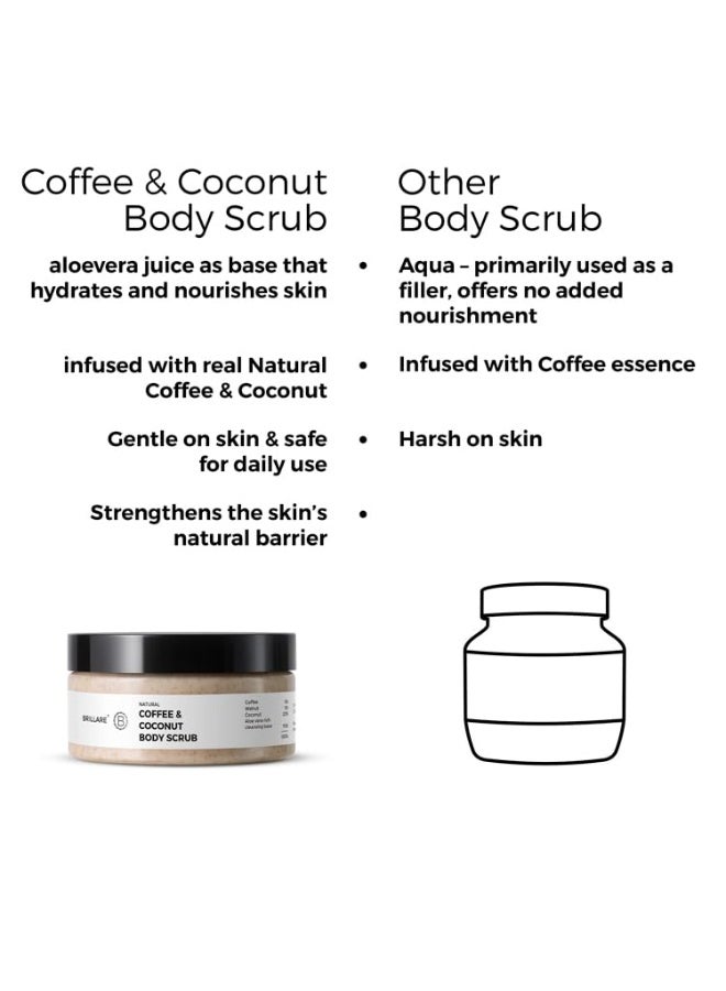 BRILLARE Coffee & Coconut Body Scrub Energized & Moisturised Skin - Image 4