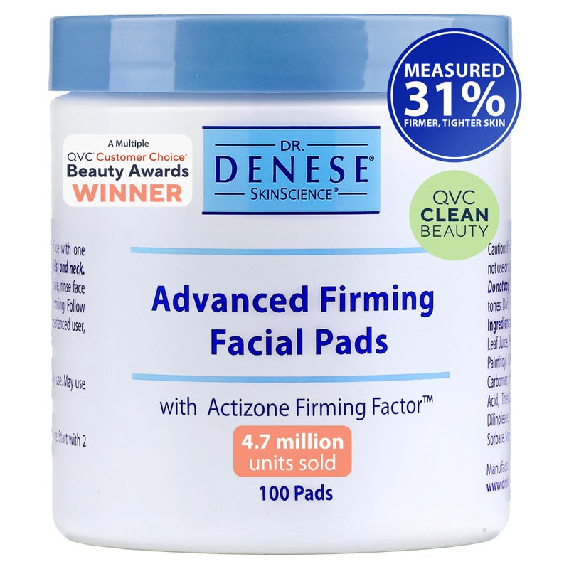 Dr. Denese SkinScience Advanced Firming Facial Pads 100 Count â€“ Professional Exfoliator with Glycolic Acid, Peptides and Aloe for Smooth Radiant Skin, Refined Pores â€“ Dermatologist Tested Cruelty Free - Image 3