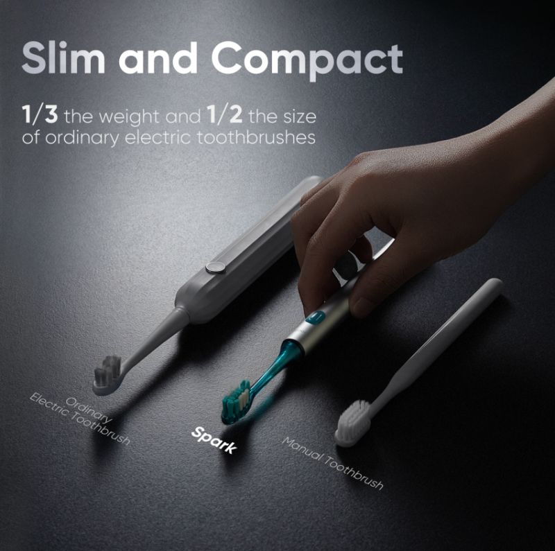 Soocas MT1 Sonic Electric Toothbrush, Smooth Portable, Ipx8 Waterproof, Oral Care for Adults and Kids, Silver - Image 3