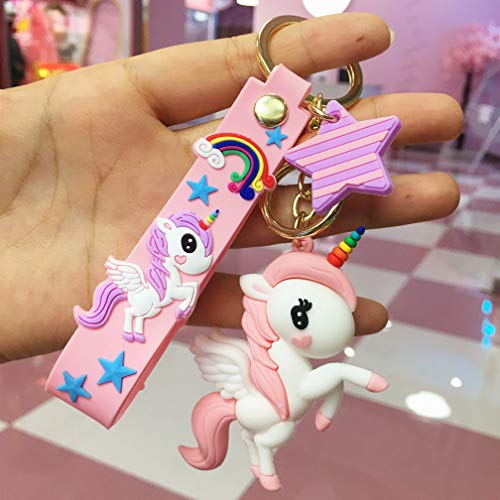 HAIQILIN Pink Unicorn Keychain backpack keychains for girls - Image 2