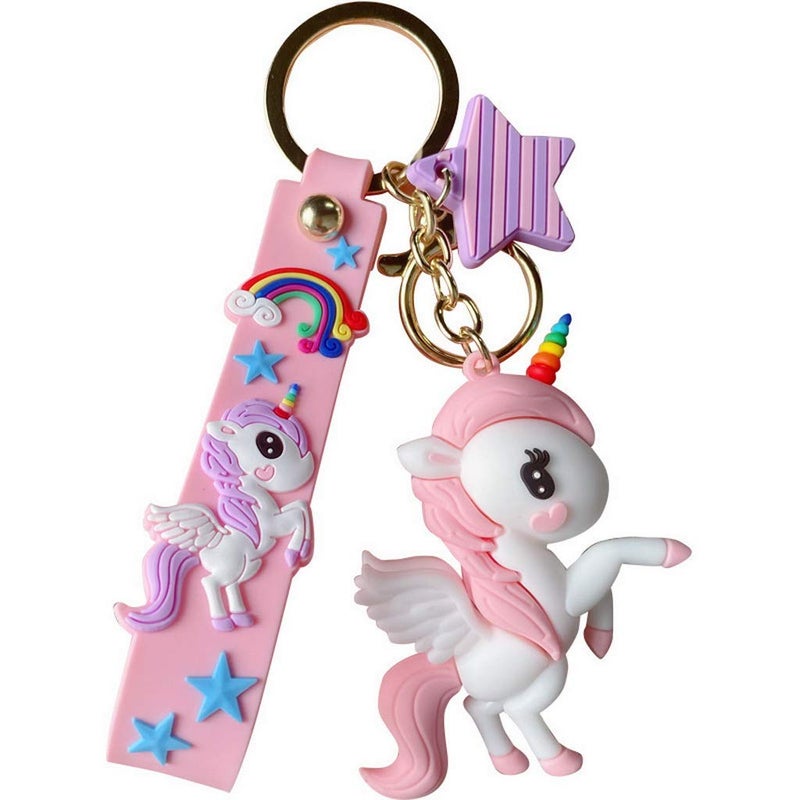 HAIQILIN Pink Unicorn Keychain backpack keychains for girls - Image 5