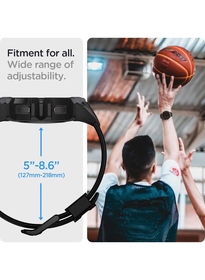 Spigen - Rugged Armor Pro Designed for Samsung Galaxy Watch FE (2024), 5 40mm (2022), 4 40mm (2021) Band with Case Protector - Charcoal Gray - Image 1
