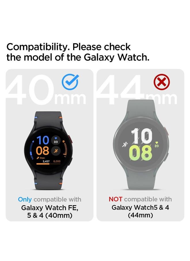 Spigen - Rugged Armor Pro Designed for Samsung Galaxy Watch FE (2024), 5 40mm (2022), 4 40mm (2021) Band with Case Protector - Charcoal Gray - Image 1