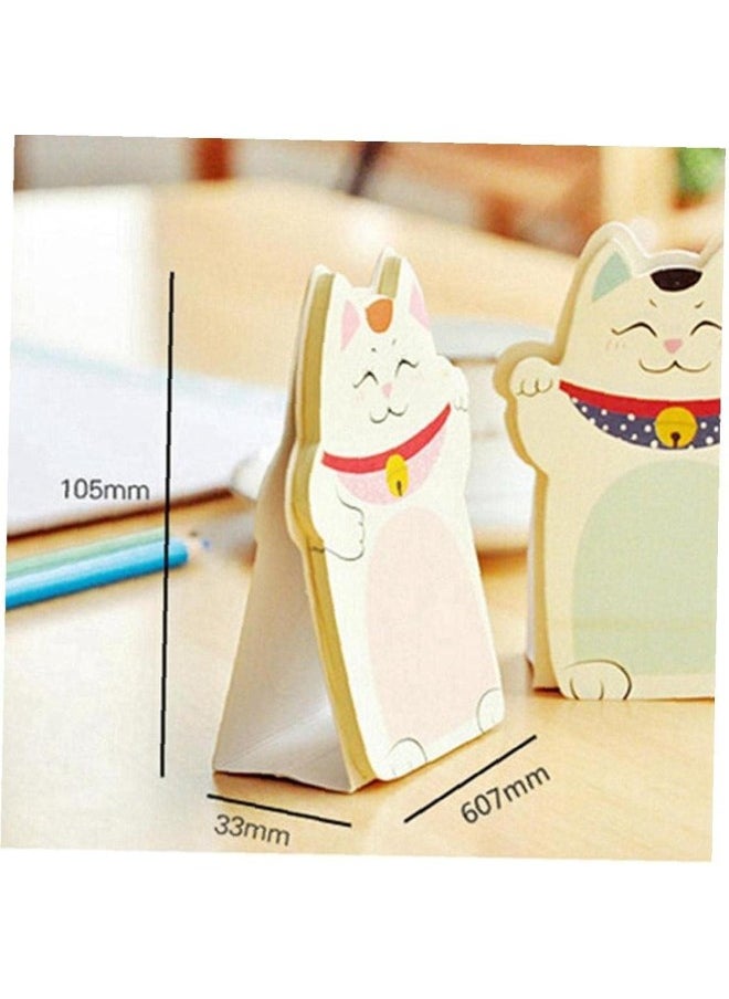 silvercnc 6pcs Cute Lucky Cat Shaped Notes Students School Reward Gift Children Learning Stationery  - Image 5