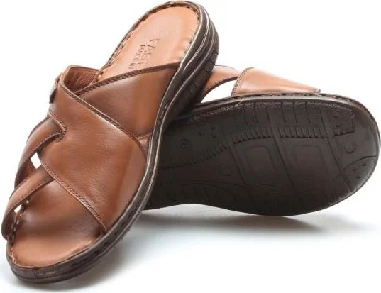 Fast Step Genuine Genuine Leather Men's Flat Slippers 952MA125