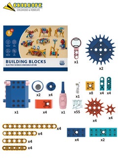 CHILDIFE Stem Building Toys for Kids Electronic Science Experiments Projects  DIY Engineering Robotic Building Kits for Boys Girls Electric Powered DIY Engineering Building Blocks Toys  - Image 1