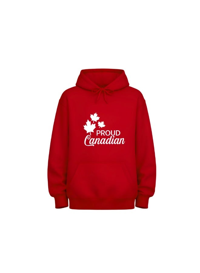Canada Hoodies for Both Men and Women - Soft Cotton Pullover - Long Sleeve with Drawstring and Kangaroo Pockets - Perfect for Travel - Unisex Canadian Hoodie