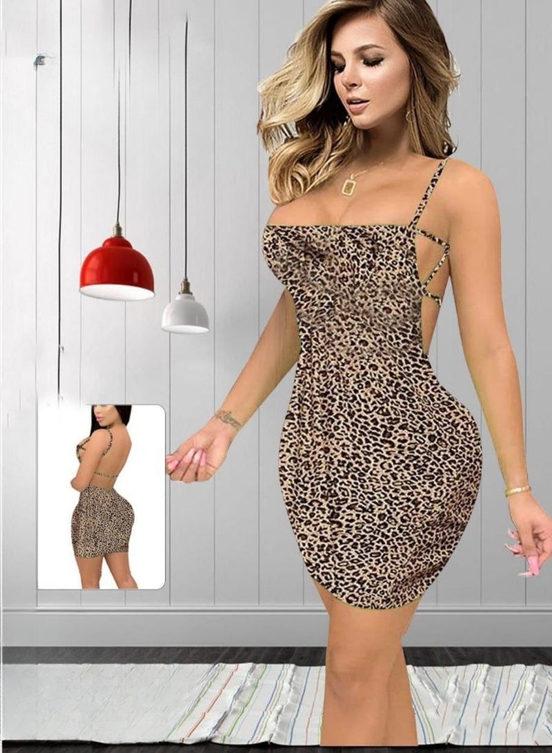 Women's Sexy Lingerie - Tiger Print Babydoll Short Nightgown - Ultra Soft Buttery Wrap Nightdress - Feminine and Sexy Sleepwear - Image 2