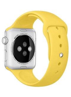PROMASS Replacement Strap Watchband For Apple Watch Series 7 45mm / 6 / SE / 5 / 4 44mm / 3 / 2 / 1 42mm Yellow 