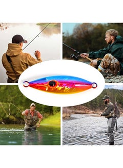 Beauenty Slow Flat Fall Jig, 100g Vertical Jigs Saltwater Artificial Bait Boat Fishing Lures Jigging Lures, for Tuna Kingfish Bass Salmon  - Image 3