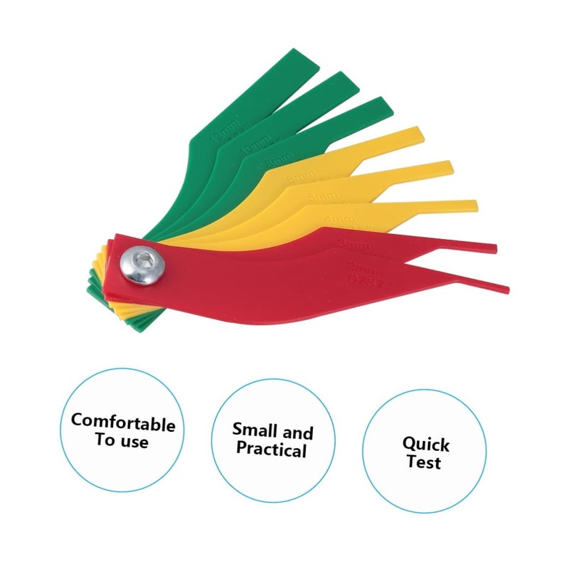 Brake Pad Thickness Gauge Tool with Color Indicators for Accurate Inspection Home Repair Shop - Image 4