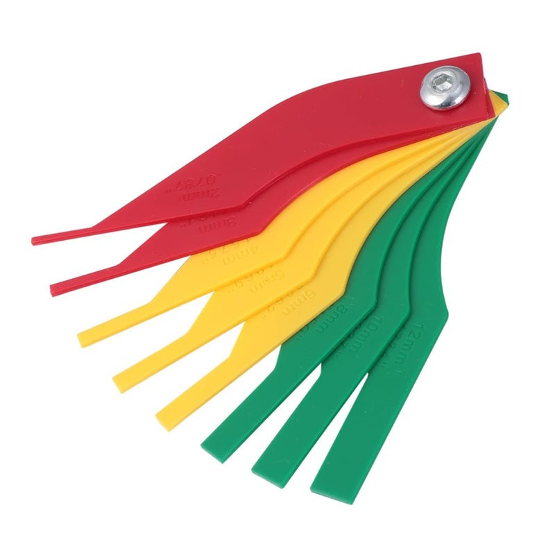 Brake Pad Thickness Gauge Tool with Color Indicators for Accurate Inspection Home Repair Shop - Image 1
