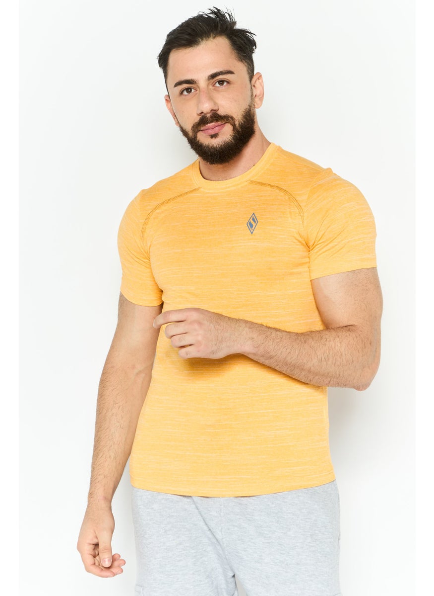 Men Sportswear Fit Short Sleeves Training T-Shirt, Yellow - pzsku/ZBD6F2509E3245141E6FAZ/45/_/1737642974/3e41da2b-1430-415e-aae0-c89e0bfef9fb