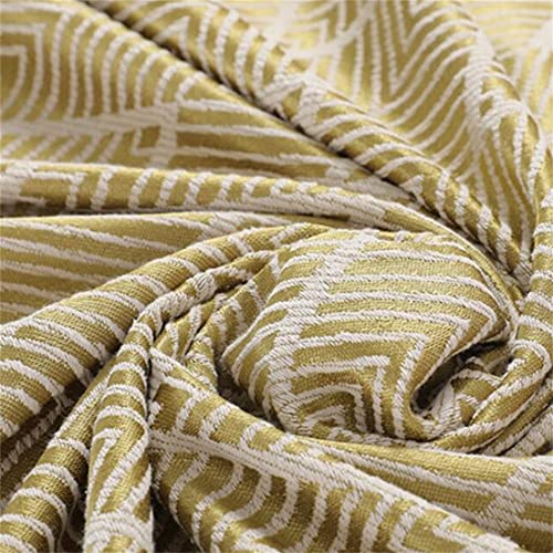 Utobanh Rectangular Tablecloth Cloth, Yellow (15.7*35.4 inches), Tassel Design, Protects Furniture, All-Season Table Cover Towel - Image 2