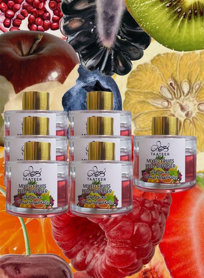 TAATEER 7 Pieces Mixed Fruits Reed Diffuser 100ml - Image 1