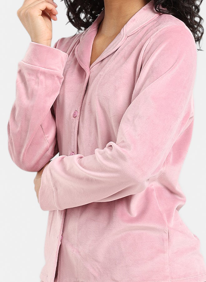 Carina Velvet Classic Pyjama Set - Image 3