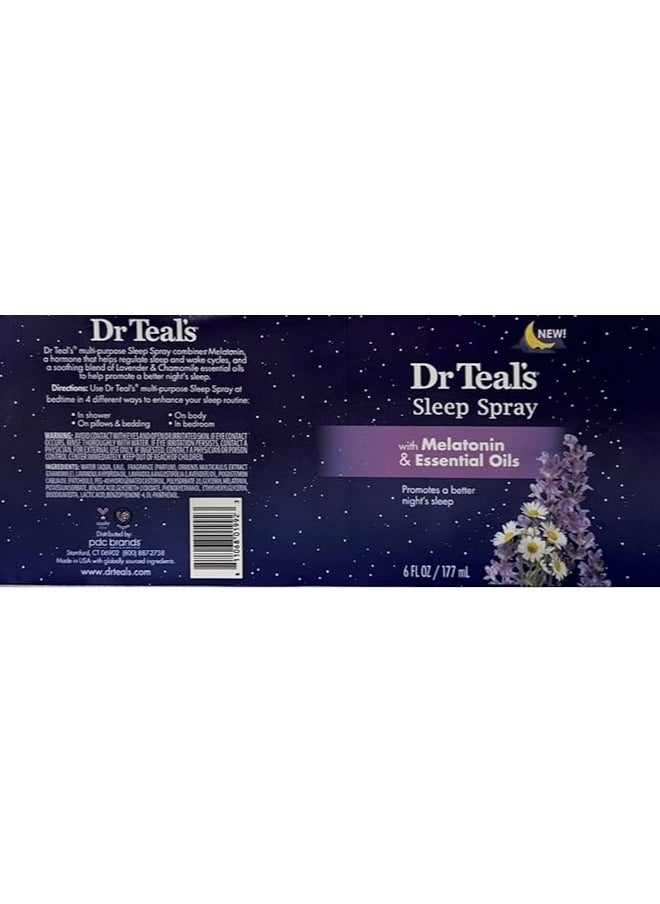 Dr Teal's Dr Teal's Sleep Spray – 177ml, Calm Blend with Melatonin & Essential Oils  - Image 2