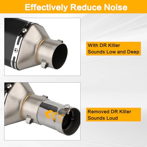 VG MOTO Universal Motorcycle DB killer 51mm 2" Exhaust Muffler Baffle Removable for Silencer Pipe Noise Sound Eliminator (Style C) - Image 4