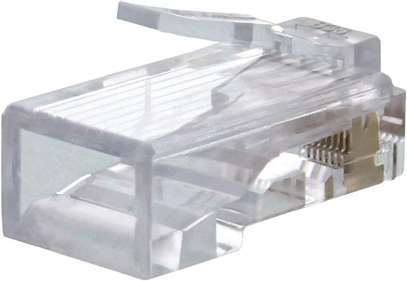 موصل ® Cat6 RJ45 النموذجي مزود بأشرطة تحمل (Load Bars) - عبوة تحتوي على 100 قطعة - Image 4