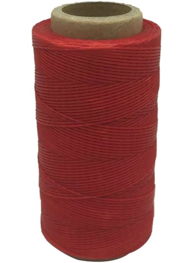 260 Meter 1mm Leather Waxed Wax Thread Cord Netting Yarn for Chisel Shoes (Red)  - Image 1