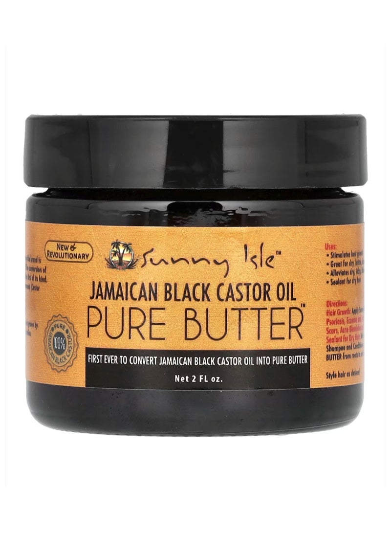 صاني آيل زيت الخروع الأسود الجامايكي، زبدة نقية، 2 أونصة سائلة - Image 1