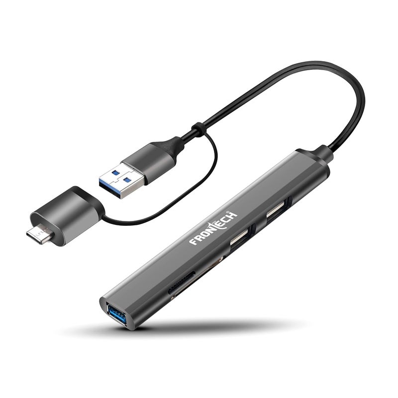 FRONTECH Multiport HUB,USB 3.0, 3X USB 2.0,Compact Metal Design, Multi OS Compatible. (NC-0040) - Image 1