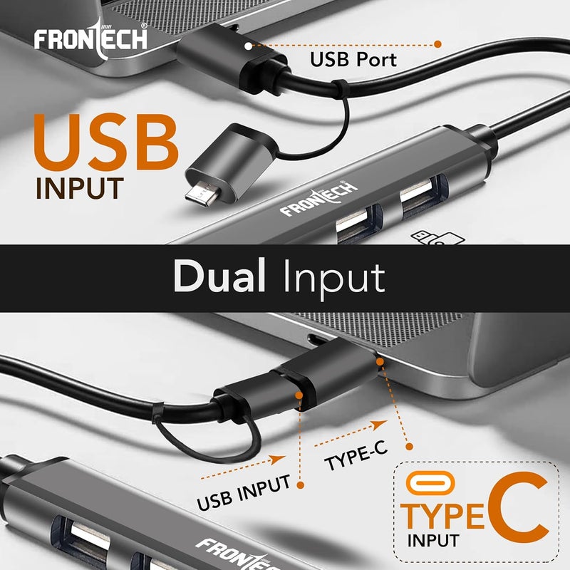 FRONTECH Multiport HUB,USB 3.0, 3X USB 2.0,Compact Metal Design, Multi OS Compatible. (NC-0040) - Image 3