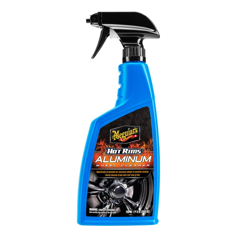 Meguiars Hot Rims Aluminum Wheel Cleaner Deep Foaming Rim Cleaner Spray Formulated to Effectively Clean Uncoated Polished Aluminum Anodized and PowderCoated Wheels 24 Oz