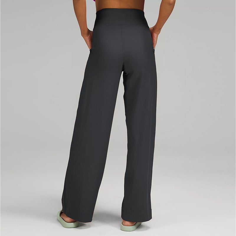 Yoga Pants For Women, Sports Casual Wide-Leg Pants, Slimming Cloud-Like High-Elasticity Drawstring Pocket Flared Comfortable Pants - Image 3