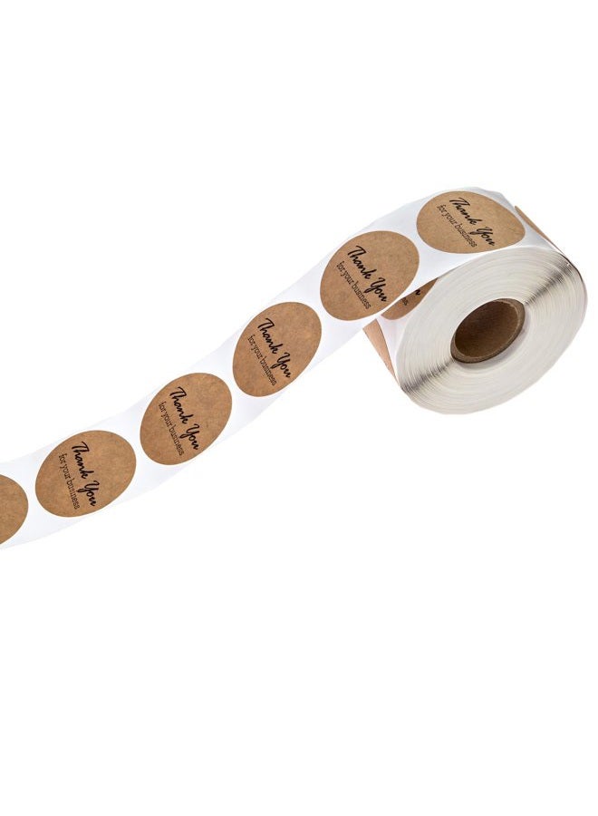 SBlabels 1.5" Round Kraft Thank You For Your Business Stickers/500 Labels Per Roll - Image 3