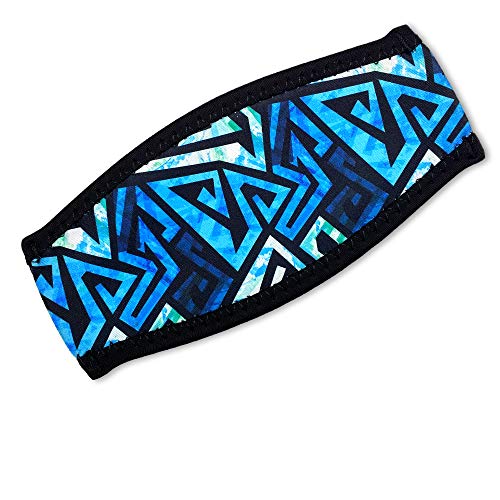 Flow Scuba Gear - Neoprene Cover for Dive and Snorkel Mask Strap (Ocean Blue) - Image 1
