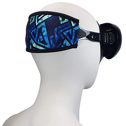 Flow Scuba Gear - Neoprene Cover for Dive and Snorkel Mask Strap (Ocean Blue) - Image 2