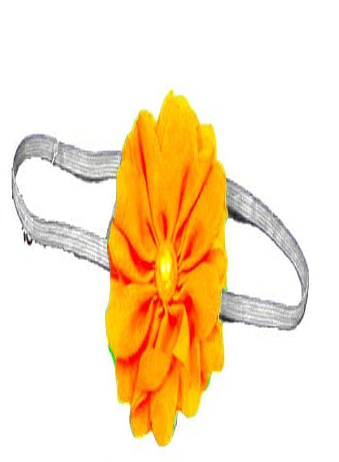 HIBA CREATIONS Baby Girl Orange tiranga Skirt with Head Band 7-8 Years - Image 4