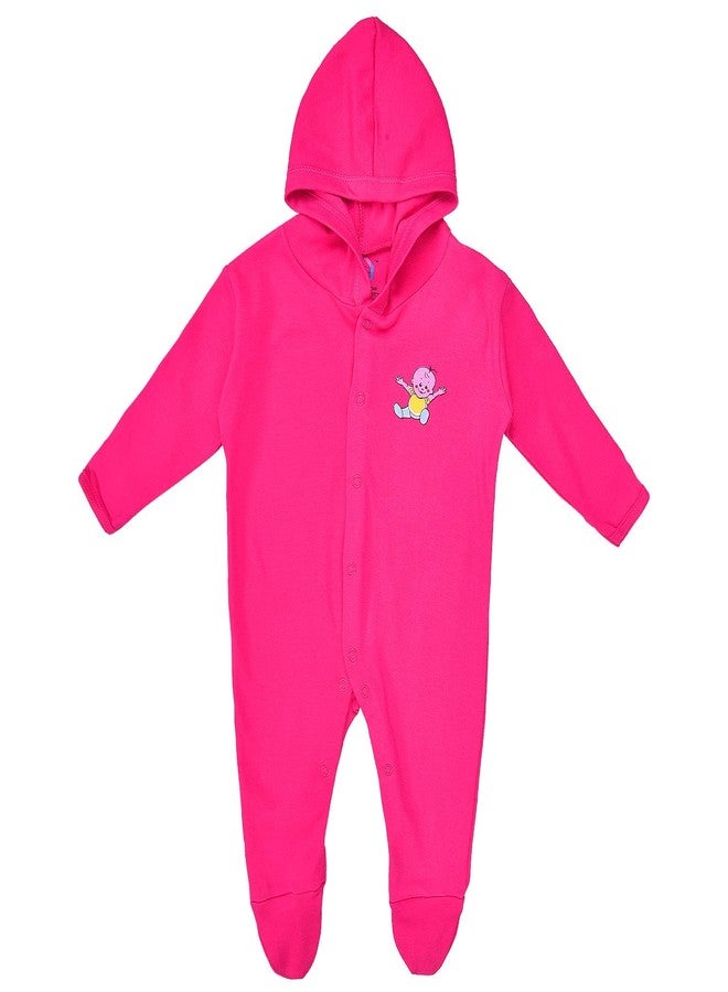 MAGIC TOWN Babyneeds New Born Baby Multi-Color Long Sleeve Cotton Sleep Suit Romper for Boys and Girls Set of 2 - Image 4