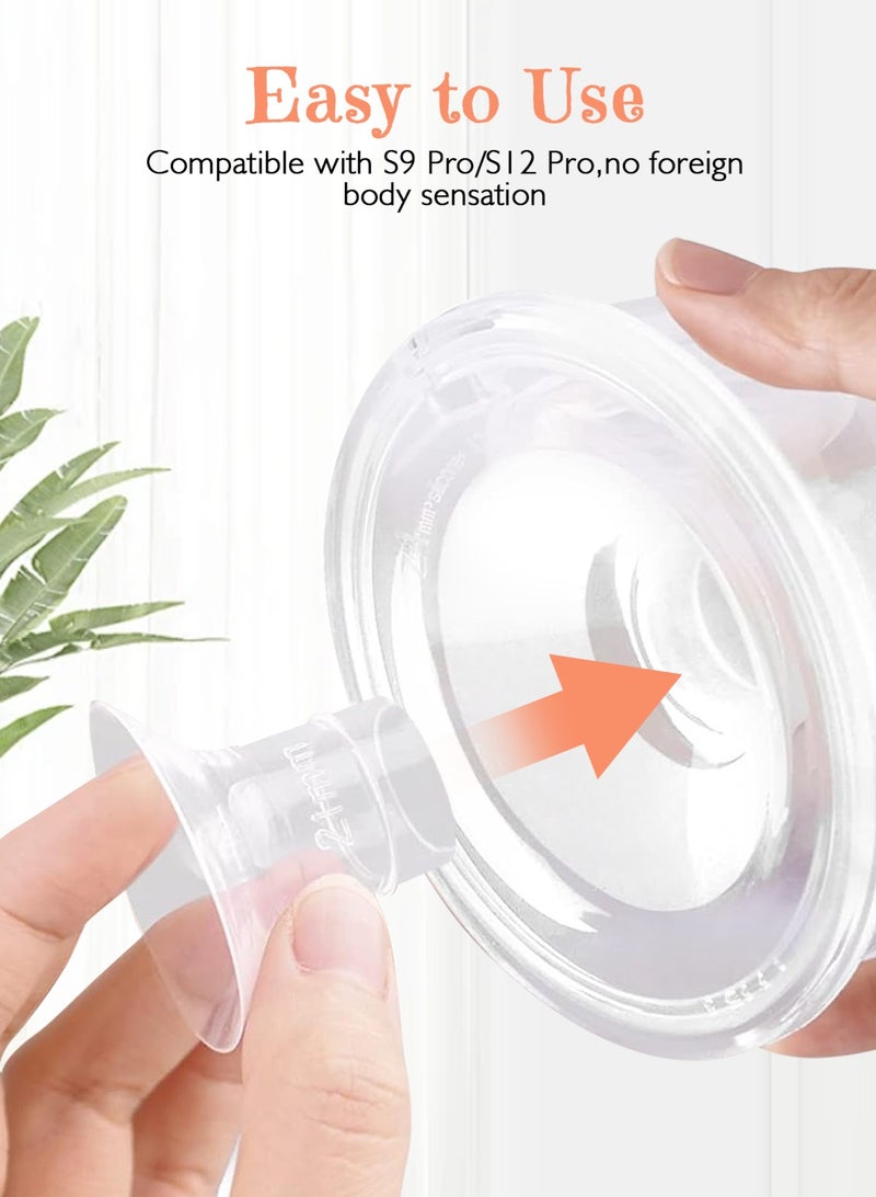 URbazaar 2 Pack Duckbill Valves & 2 PCS Diaphragm Compatible 5PCS Flange Inserts 13/15/17/19/21mm for 24mm Flange/Shield of Most Pumps, BPA Free Inserts, Compatible with Momcozy/Spectra/Bellababy/TSRETE/Nuliie Breast Pumps - Image 5