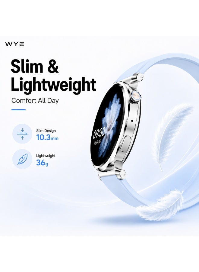 WYE Slim Bluetooth Smartwatch | Activity Tracker Bluetooth Calling Smartwatch| Heart Rate Monitor | Fitness Tracking watch | Compatible with Android & iOS - Image 2