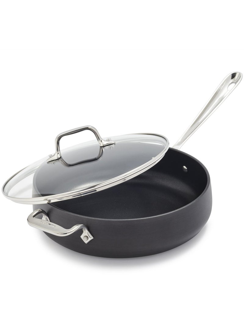 All-Clad AllClad HA1 Hard Anodized Nonstick Saut Pan 4 Quart Induction Oven Broiler Safe 500F Pots and Pans Cookware Black 