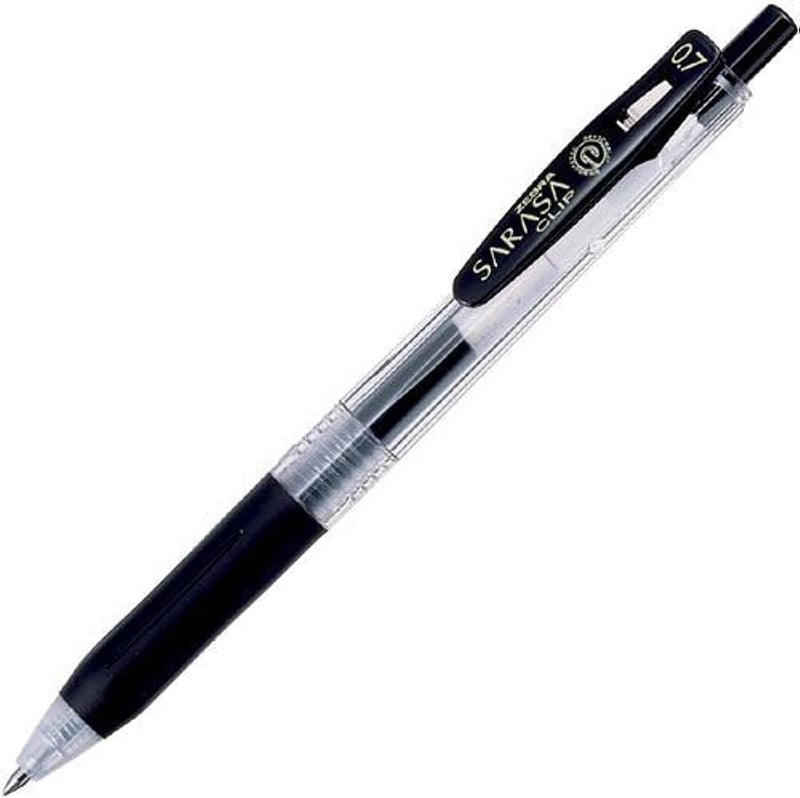 ZEBRA SARASA Clip 0.7mm Gel Ink Pens - Black - Pack of 5