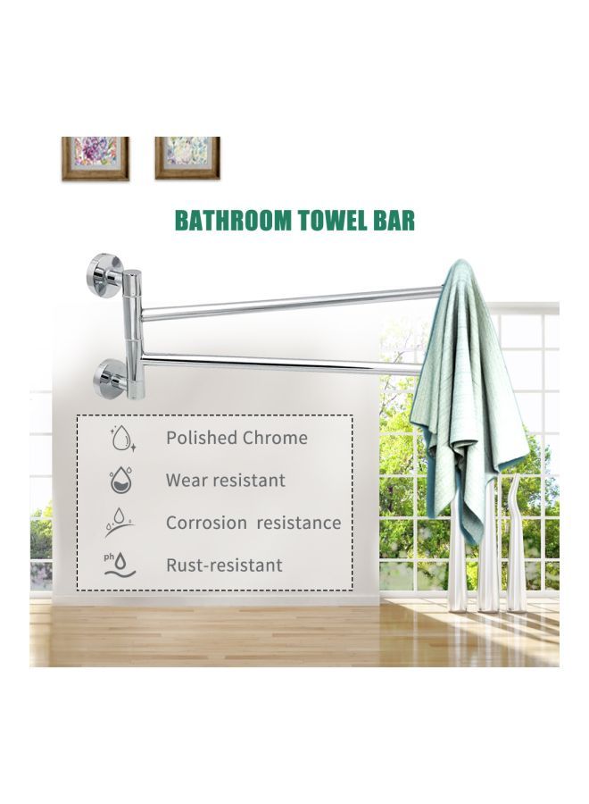 نيبمينينت حامل مناشف من الكروم المصقول فضي 13.5x5.3بوصة - Image 3