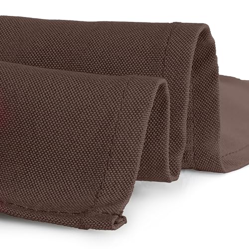 Gee Di Moda Square Tablecloth - 52 x 52 Inch Chocolate Table Cloth for Small Square or Round Tables - Heavy Duty Washable Fabric - for Buffet Table, Holiday Party, Dinner, Wedding & Baby Shower - Image 3