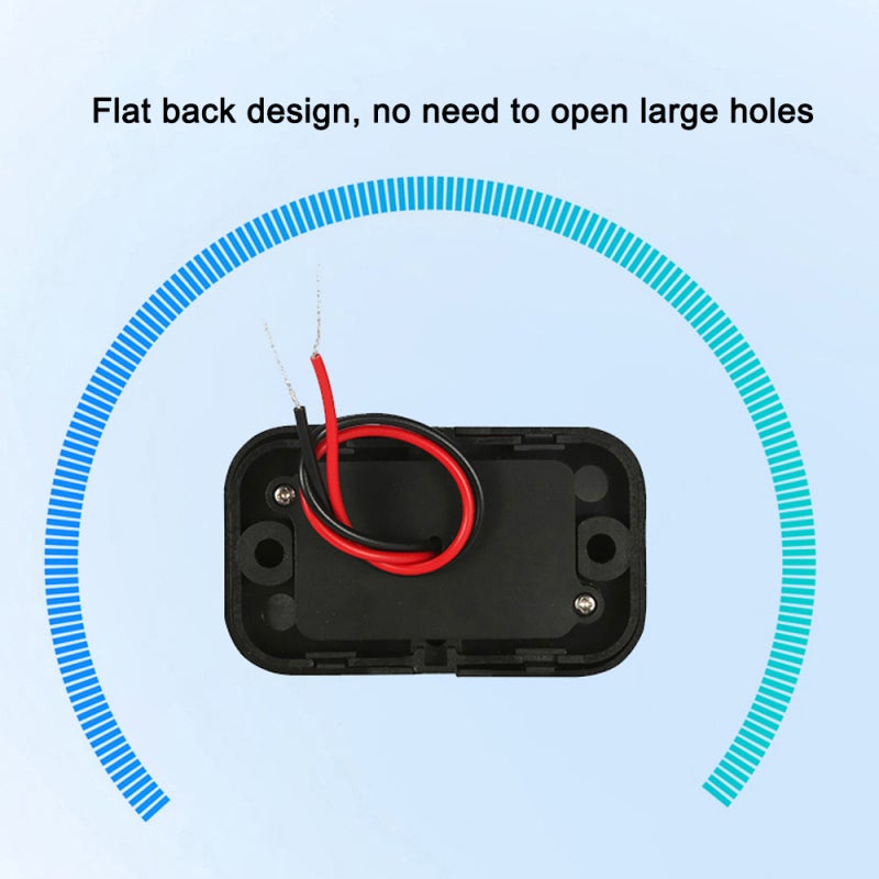 USB Outlets: 12 V Dual USB Port Panel - 5V/3.1A Output Intelligent Chip 6 Safety Protections Auto Rebound Cap for 12-24V Car RV Marine Boat Truck Motorcycle - Image 5